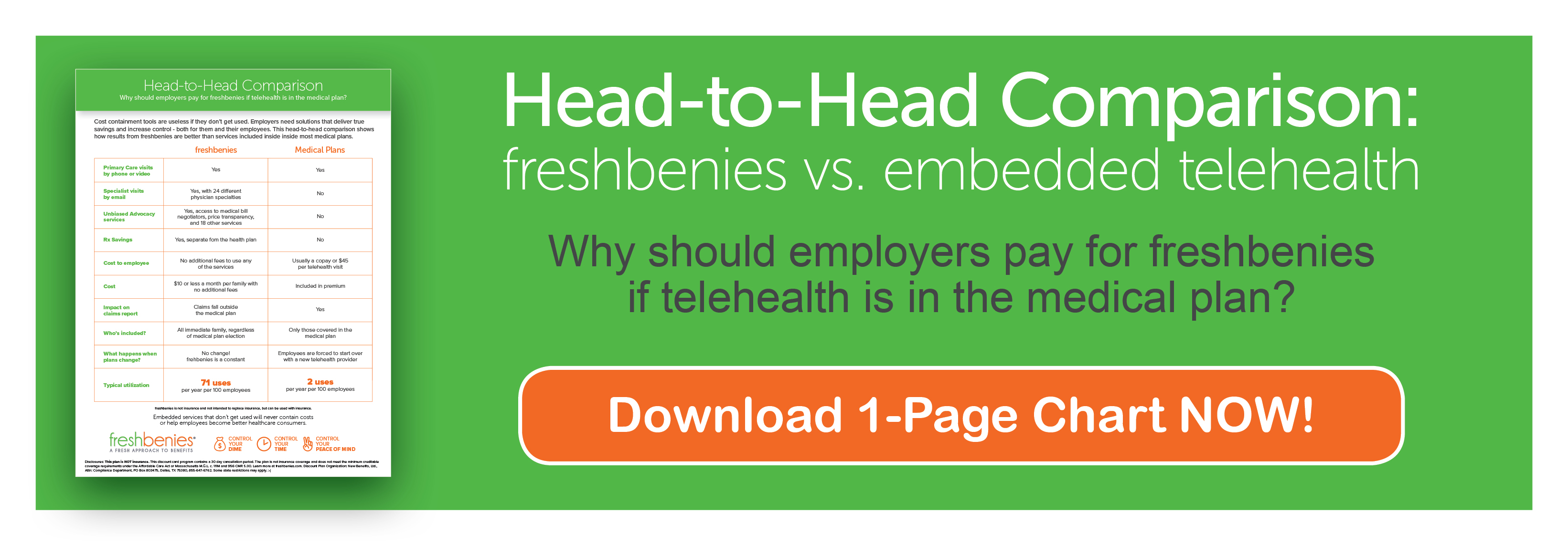 freshbenies vs. embedded telehealth